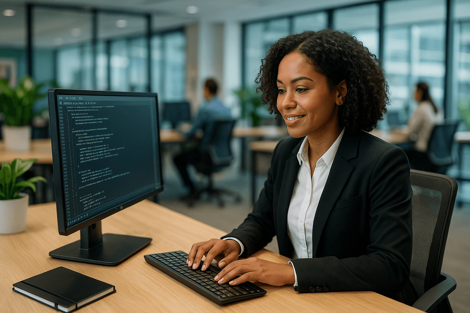 Développeuse freelance travaillant sur des projets techniques